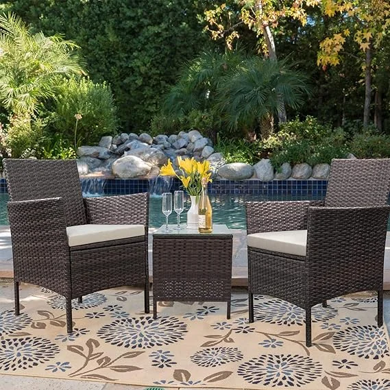 Devoko Patio Porch Furniture Sets 3 Pieces - Image 2